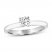 Certified Leo Diamond Artisan Ring 5/8 Carat Diamond 14K White Gold