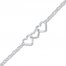 Heart Anklet Sterling Silver 9" Length