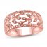 Diamond Anniversary Ring 1/10 ct tw in 10K Rose Gold