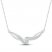 White Lab-Created Sapphire Necklace Sterling Silver 18"