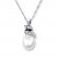 Cultured Pearl & Diamond Necklace 10K White Gold