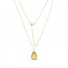 Honeycomb Necklace 10K Yellow Gold 18"