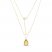 Honeycomb Necklace 10K Yellow Gold 18"