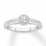 Diamond Engagement Ring 1/3 ct tw Round-cut 10K White Gold