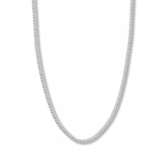 30" Curb Chain 14K White Gold Appx. 4.95mm