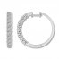 Diamond Hoop Earrings 1/2 ct tw Round-cut 10K White Gold