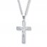 Men's Crucifix Necklace Lord's Prayer Stainless Steel