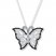 Butterfly Necklace 1/4 ct tw Diamonds Sterling Silver