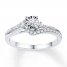 Diamond Promise Ring 1/4 ct tw Round-cut Sterling Silver