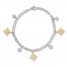 Diamond Star Bracelet 1/4 ct tw Sterling Silver/10K Yellow Gold