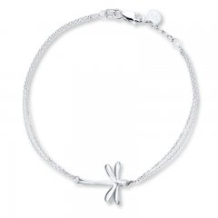 Dragonfly Bracelet Sterling Silver 7.5" Length