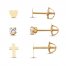 Children's Earring Set Cubic Zirconia 14K Yellow Gold