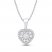 Diamond Heart Necklace 1/4 ct tw 10K White Gold 18"