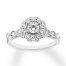 Diamond Engagement Ring 3/4 ct tw Round-cut 14K White Gold