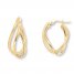 Twisted Hoop Earrings 14K Yellow Gold