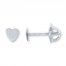 Heart Earrings 14K White Gold