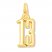 Number 13 Charm 14K Yellow Gold