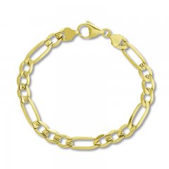 8" Figaro Link Bracelet 14K Yellow Gold Appx. 4.75mm