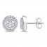 Diamond Stud Earrings 1/2 ct tw Sterling Silver