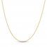 Men's Solid Curb Chain Necklace 14K Yellow Gold 20"