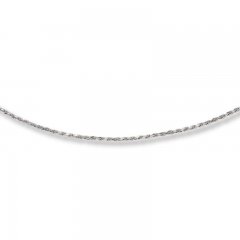 Rope Chain Necklace Sterling Silver 18" Length