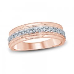 Men's Diamond Wedding Ring 1/2 ct tw 10K Rose Gold