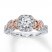 Diamond Engagement Ring 1 ct tw Round-cut 14K Two-Tone Gold