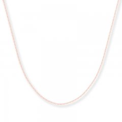 Box Chain Necklace 14K Rose Gold 20" Length