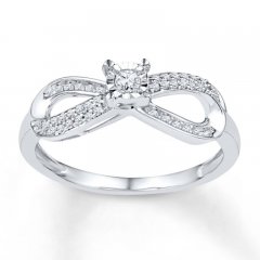 Diamond Promise Ring 1/5 ct tw Round-cut Sterling Silver