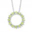 Peridot and White Topaz Necklace Sterling Silver