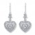 Heart Earrings Diamond Accents Sterling Silver