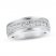 Men's Diamond Wedding Band 1 ct tw Round-cut 10K White Gold