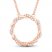 Circle of Gratitude Diamond Necklace 1/4 ct tw Round-cut 10K Rose Gold 19"