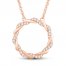 Circle of Gratitude Diamond Necklace 1/4 ct tw Round-cut 10K Rose Gold 19"