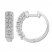 Diamond Hoop Earrings 1/10 ct tw Round-cut Sterling Silver