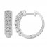 Diamond Hoop Earrings 1/10 ct tw Round-cut Sterling Silver