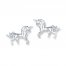 Petite Unicorn Earrings Sterling Silver