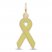 Ribbon Charm Yellow Enamel 14K Yellow Gold