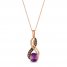 Le Vian Amethyst Necklace 1/4 ct tw Diamonds 14K Strawberry Gold