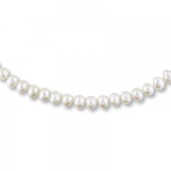 Cultured Pearl Necklace Sterling Silver