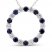 Blue & White Lab-Created Sapphire Circle Necklace Sterling Silver 18"