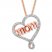 Diamond Heart "Mom" Necklace 1/10 ct tw 10K Rose Gold