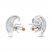 Disney Treasures Nightmare Before Christmas Mother of Pearl/Citrine Earrings Sterling Silver/10K Rose Gold