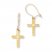 Cross Earrings 14K Yellow Gold