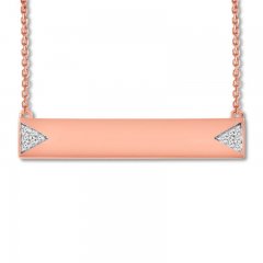 Diamond Bar Adjustable Necklace 1/20 ct tw 10K Rose Gold