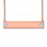 Diamond Bar Adjustable Necklace 1/20 ct tw 10K Rose Gold