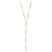 Bar Lariat Necklace 14K Yellow Gold