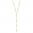 Bar Lariat Necklace 14K Yellow Gold