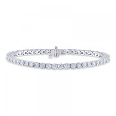 THE LEO Diamond Bracelet 5-3/8 ct tw Round-cut 14K White Gold