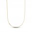 Square Box Chain Necklace 14K Yellow Gold 22"